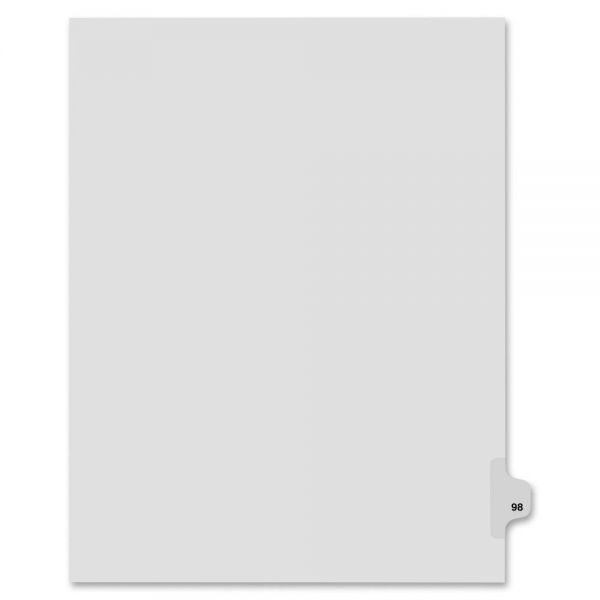 KLF82298 Kleer-Fax 80000 Series Side Tab Legal Index Dividers