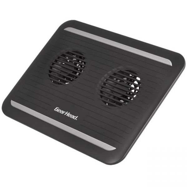 SYNX4466838 Gear Head CF3300BLK Dual-Cool II Notebook Cooling Stand