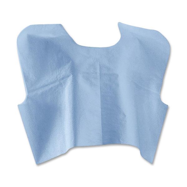 MIINON25249 Medline Disposable Patient Capes, 3-Ply T/P/T, 30 in. x 21 in., Blue 100/Carton