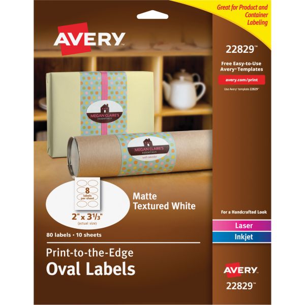 avery print to the edge oval labels ave22829 officesupply com avery flyer template