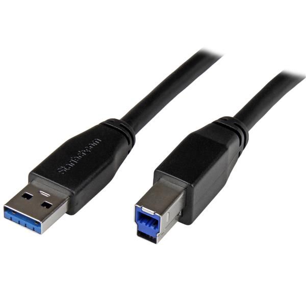 SYNX4249447 StarTech.com 10m 30 ft Active USB 3.0 USB-A to USB-B Cable - M/M - USB A to B Cable - USB 3.1 Gen 1 (5 Gbps)