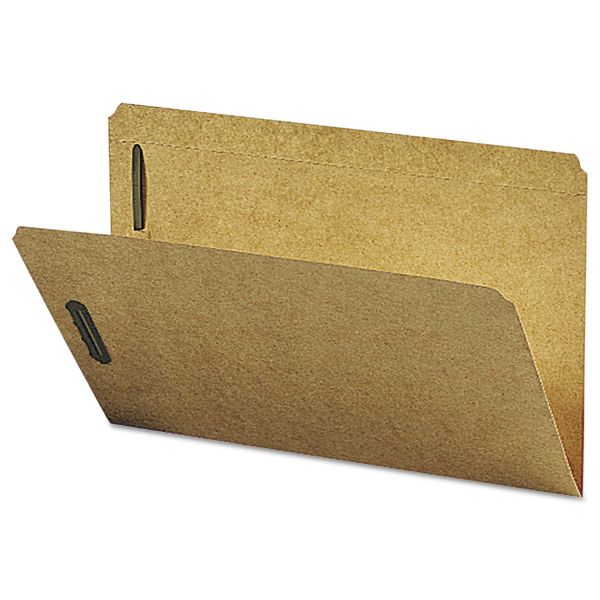 SMD19813 Smead Kraft K Style Fastener Folders, Straight Cut, Top Tab, Legal, Brown, 50/Box