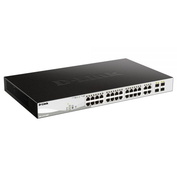 Smart28 D-Link Layer 2 Smart 28-Port Managed Gigabit PoE Switch | OfficeSupply.com