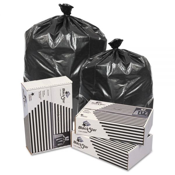PITB73720K Black Star Low-Density Can Liners, 20-30gal, 0.64 mil, 30 x 36, Black, 250/CT