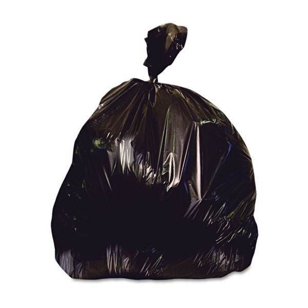 HERX7658QK Heritage Low-Density Repro Can Liner, 60 gal, 2 mil, 38 x 58, Black, 100/Carton