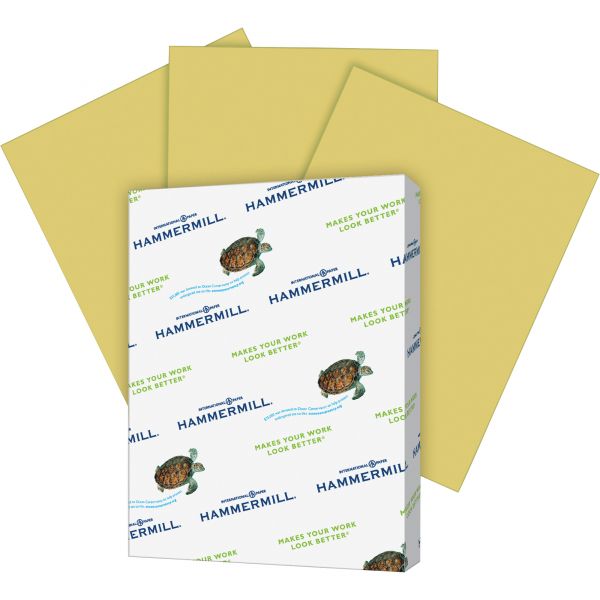 HAM103325 Hammermill Recycled Colored Paper, 20lb, 8-1/2 x 11, Buff, 500 Sheets/Ream