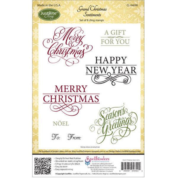 NOTM238479 JustRite Papercraft Cling Stamp Set 5.5"X8.5"