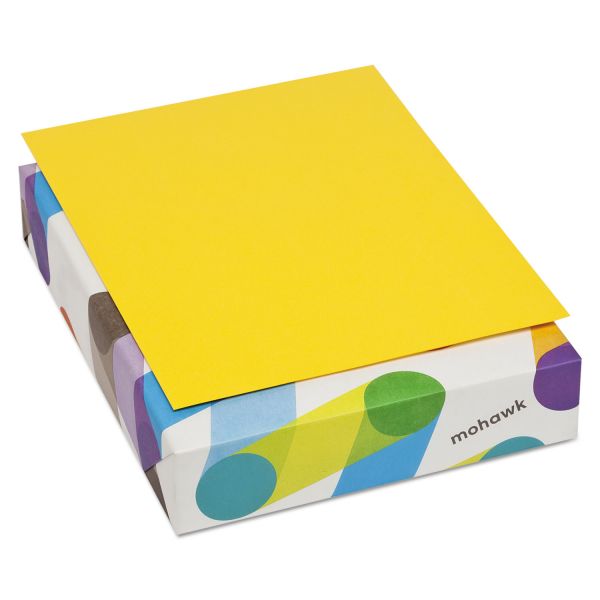 MOW103945 Mohawk BriteHue Multipurpose Colored Paper, 24lb, 8 1/2 x 11, Yellow, 500 Sheets