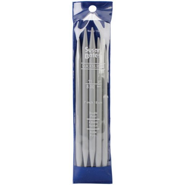 NOTM071425 Quicksilver Double Point Knitting Needles 7" 5/Pkg