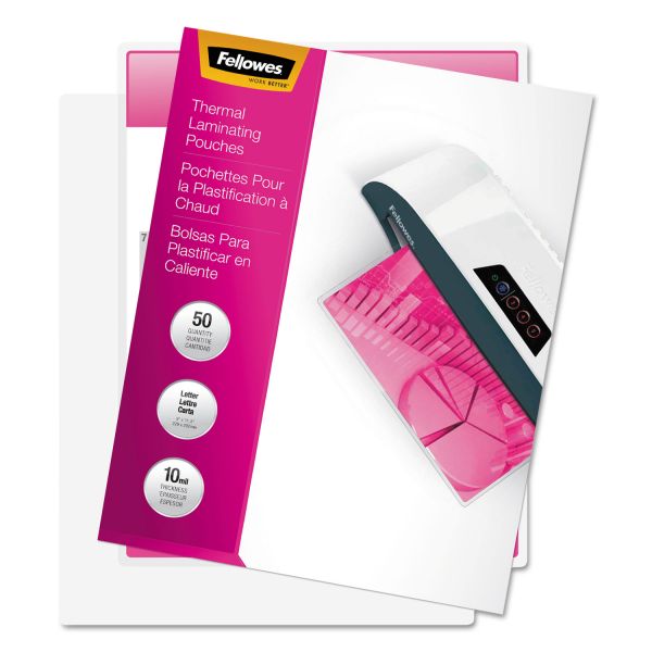 FEL52042 Fellowes Laminating Pouches, 10mil, 11 1/2 x 9, 50/Pack