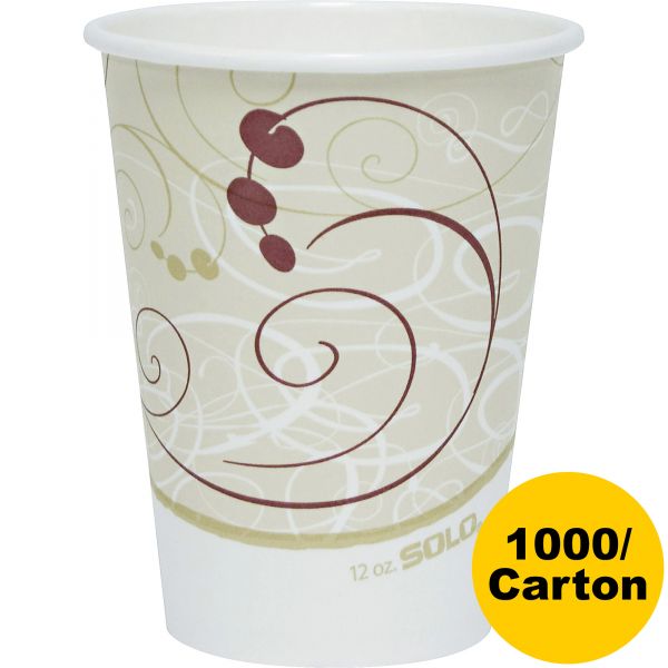 SCC412SMJ8000CT Solo Single-Sided Poly 12 oz Coffee Cups
