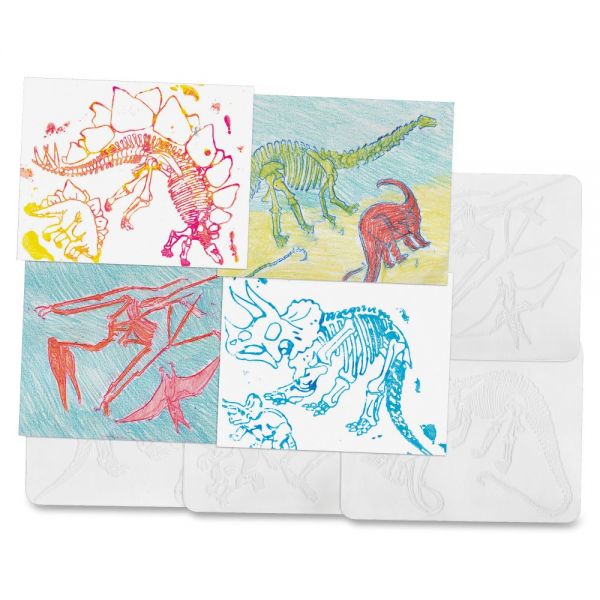 RYLR5823 Roylco Dinosaur Shape Rubbing Plates