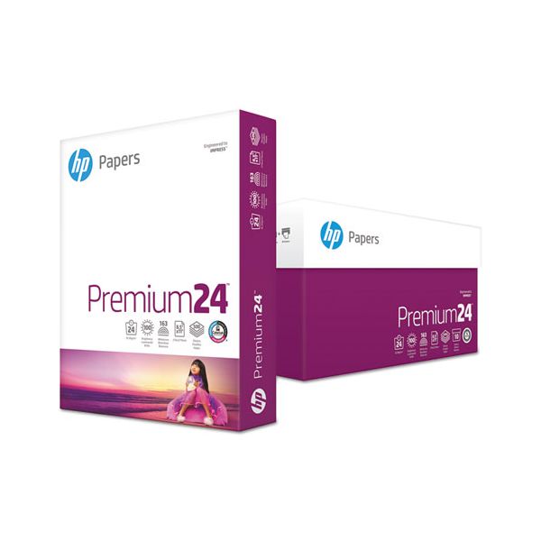 HEW112400 HP LaserJet Paper, 98 Brightness, 24 lb, 8 1/2 x 11, Ultra White, 500 Sheets/Ream