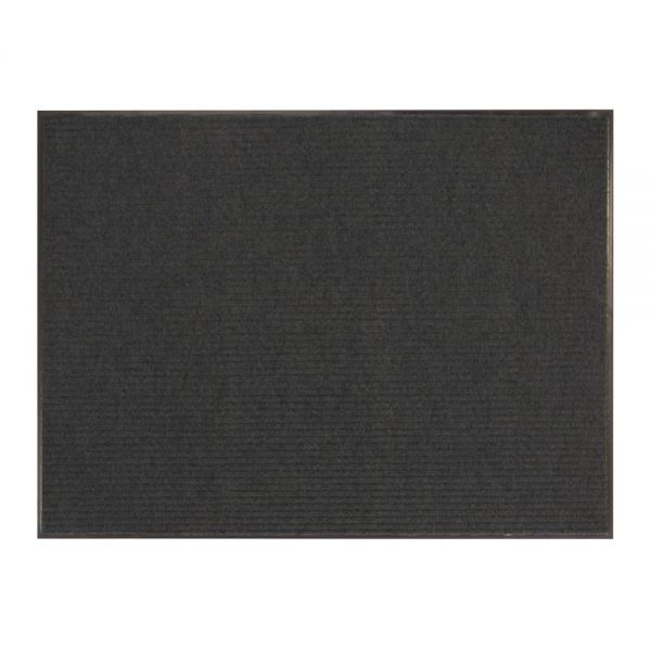 Ribbed Rubber Door Mat – Charcoal 3x5 Ft – Recycled Materials – Indoor/Outdoor, Non-Slip