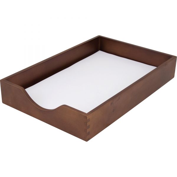 CVRCW07222 Carver Walnut Finish Solid Wood Desk Trays
