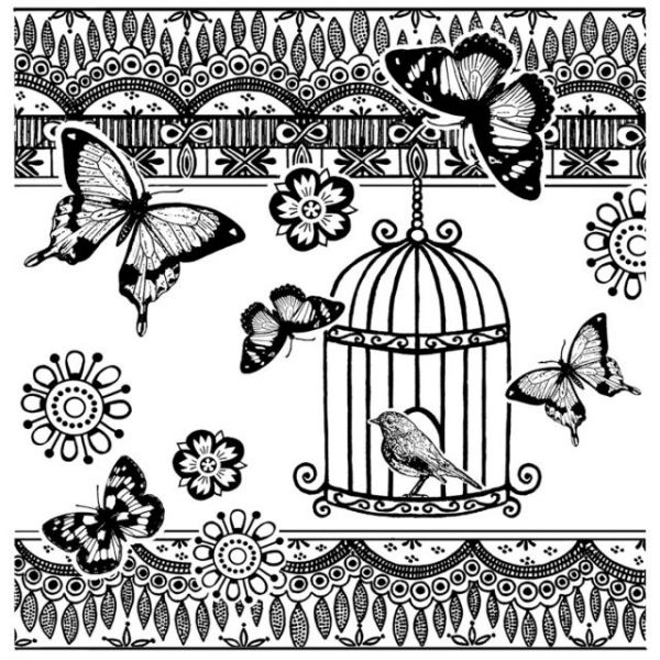 NOTM329308 Crafty Individuals Unmounted Rubber Stamp 4.75"X7" Pkg