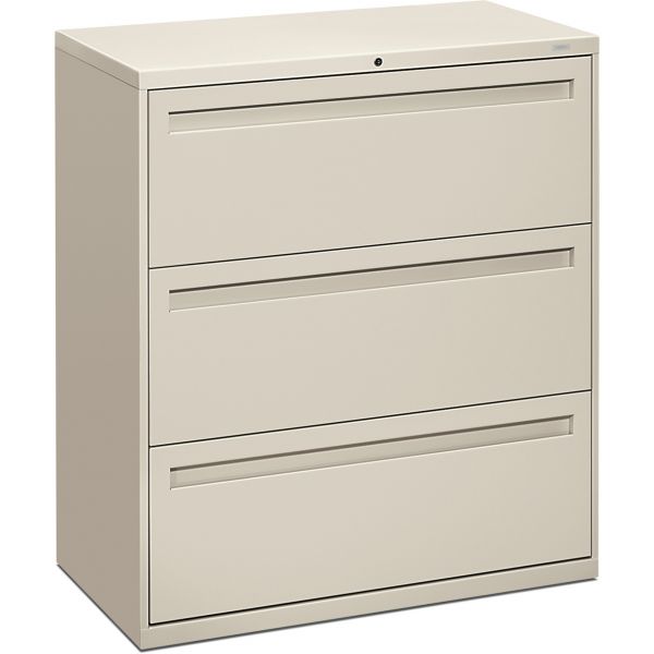 HON783LQ HON 700 Series Three-Drawer Lateral File, Letter/Legal/A4, 36w x 19-1/4d, Light Gray