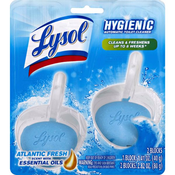 LYSOL Brand Hygienic Automatic Toilet Bowl Cleaner, Atlantic Fresh, 2
