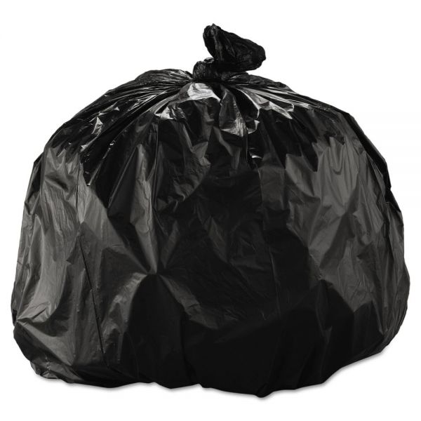 IBSS334022K Inteplast Group High-Density Can Liner, 33 x 40, 33-gal, 22 Micron, Black, 25/Roll