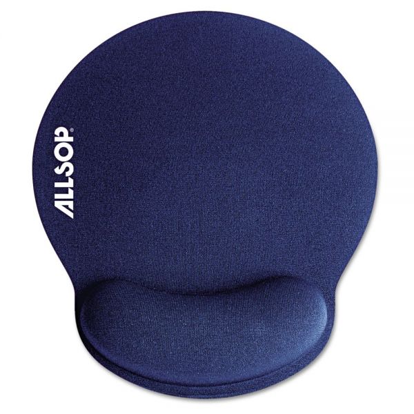 ASP30206 Allsop MousePad Pro Memory Foam Mouse Pad with Wrist Rest, 9 x 10 x 1, Blue