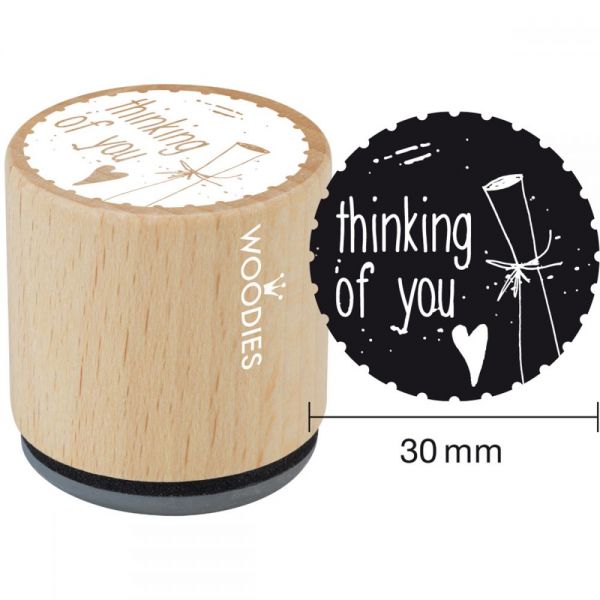 NOTM350217 Woodies Mounted Rubber Stamp 1.35"
