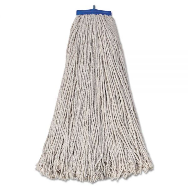 BWK732C Boardwalk Mop Head, Economical Lie-Flat Head, Cotton Fiber, 32oz, White, 12/Carton