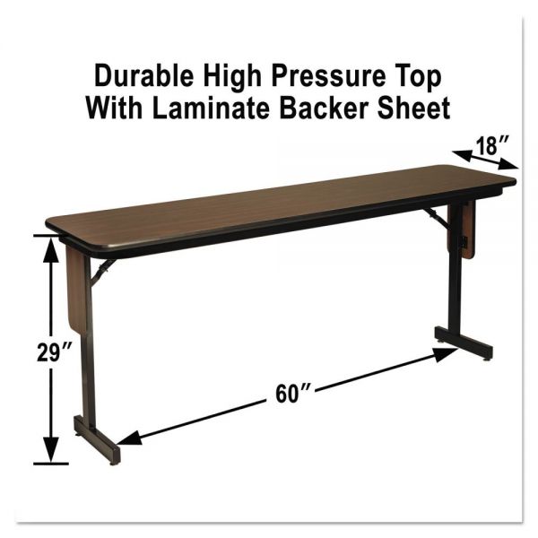 ALESP1860PX01 Alera High Pressure Laminate Top Seminar Tables, 60w x 18d x 29h, Walnut