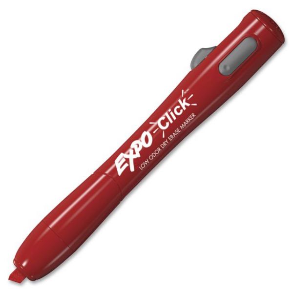 EXPO Click Dry Erase Marker, Chisel Tip, Red