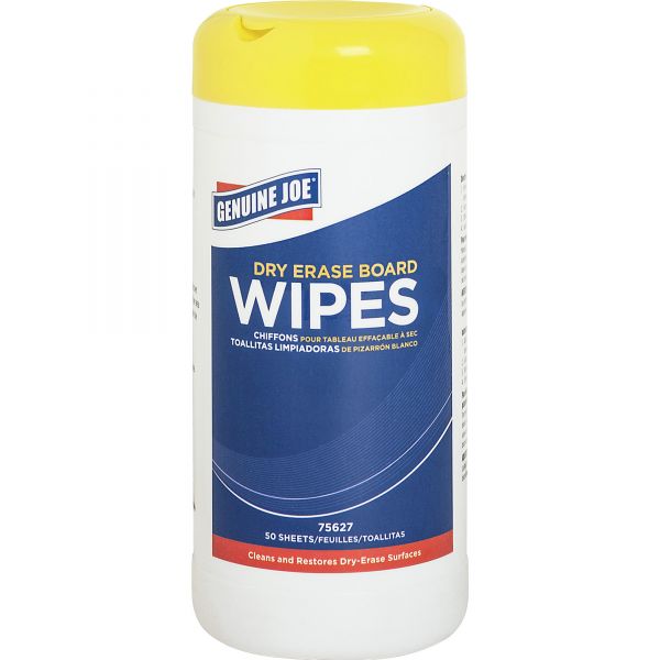 GJO75627 Genuine Joe Dry Erase Board Cleaning Wipes