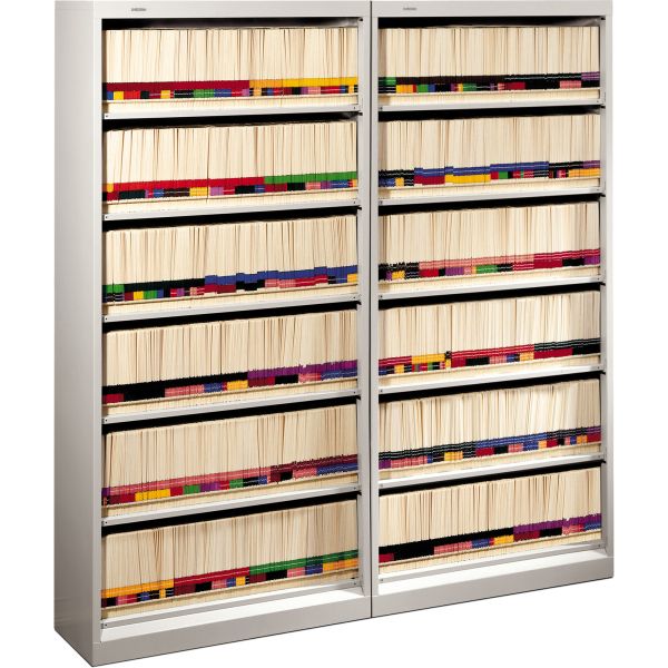 HON626NQ HON 600 Series Steel Open Shelving, Six-Shelf, 36w x 13-3/4d x 75-7/8h, Light Gray