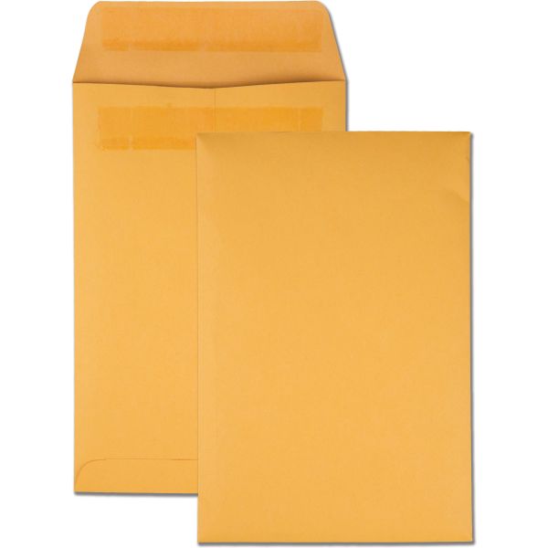 QUA43362 Quality Park Redi Seal Catalog Envelope, 6 1/2 x 9 1/2, Brown Kraft, 250/Box
