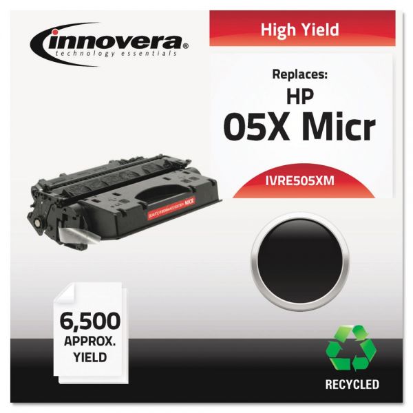 IVRE505XM Innovera Remanufactured CE505X(M) (05XM) High-Yield MICR Toner, Black