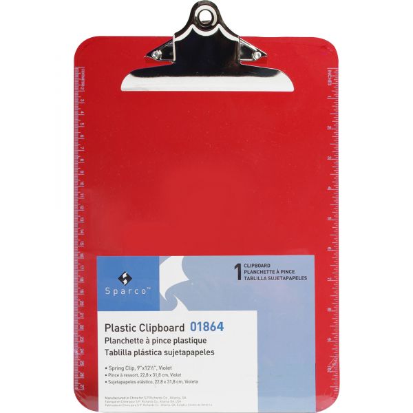 SPR01864 Sparco Plastic Transparent Clipboard