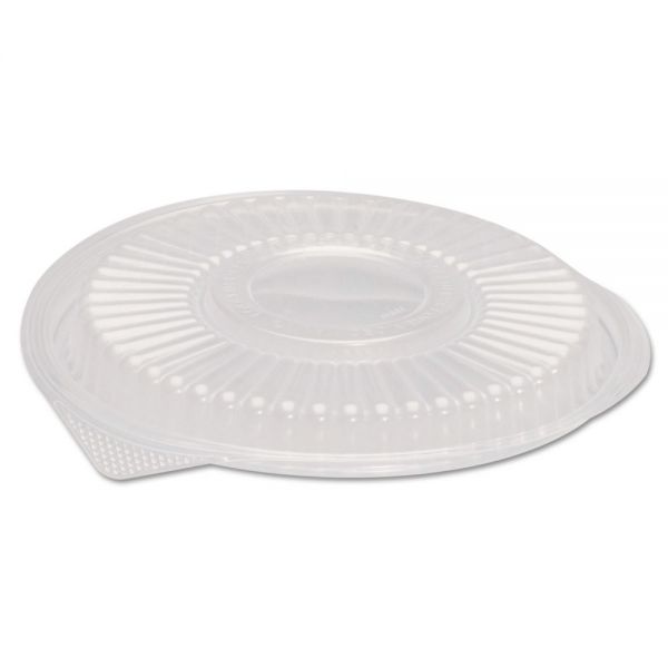 GNPFP916 Genpak Plastic Dome Lid, Black, Round, 10 1/3" Dia, 75/PK 4 PK/CT