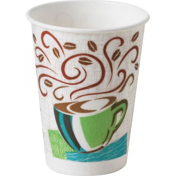 DXE5338CD Dixie Hot Cups, Paper, 8oz, Coffee Dreams Design, 1000/Carton