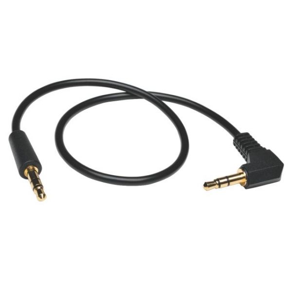 SYNX3938072 Tripp Lite 3.5mm Mini Stereo Audio Cable with one Right Angle plug (M/M) 6-ft.