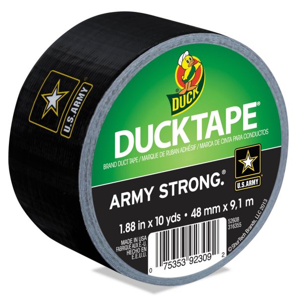 DUC240638 Duck U.S. Army DuckTape, 1.88" x 10 yds, 3" Core, Black/Gold