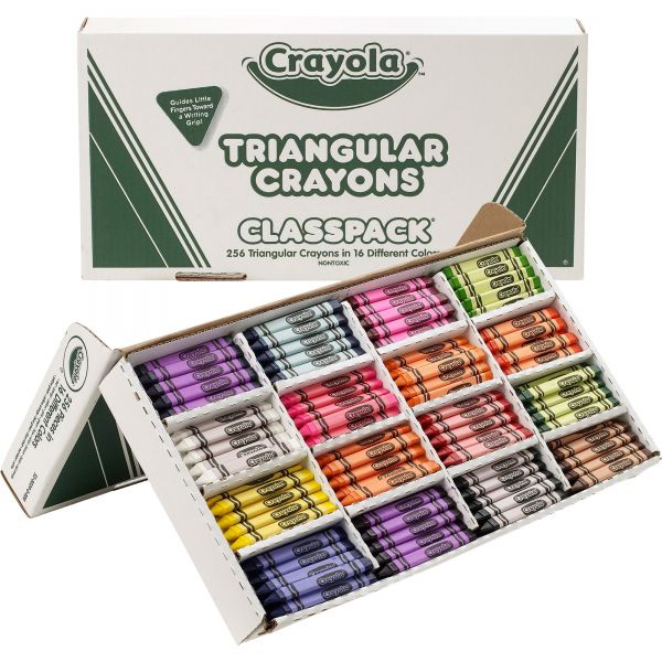 CYO528039 Crayola Triangular Anti-Roll Crayons