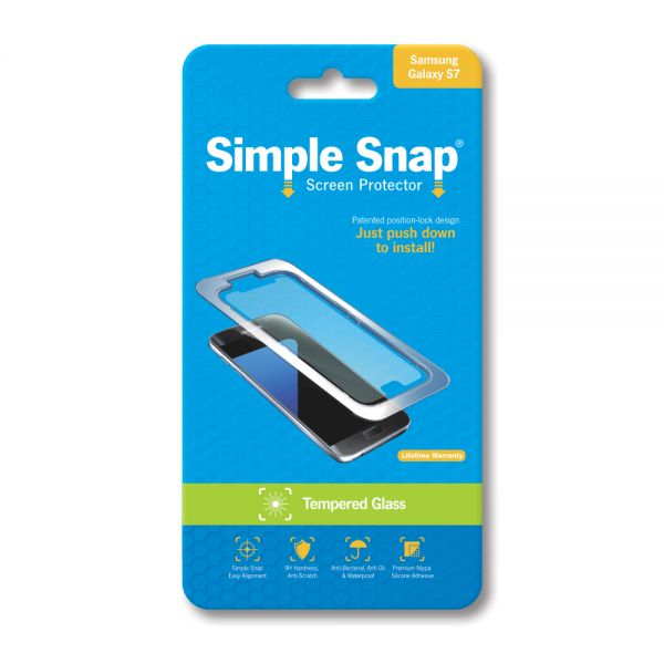 IGRM4A2523 ReVamp Simple Snap Screen Protector (Samsung Galaxy S7) (Tempered Glass) Transparent