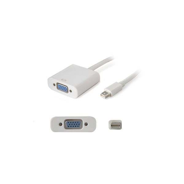 SYNX4054548 AddOn 20.00cm (8.00in) Mini-DisplayPort Male to VGA Female White Adapter Cable
