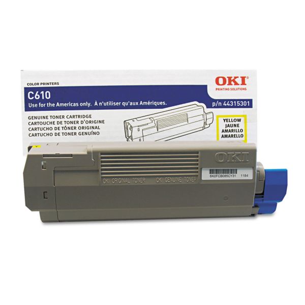 OKI44315301 Oki 44315301 Toner, 6,000 Page-Yield, Yellow