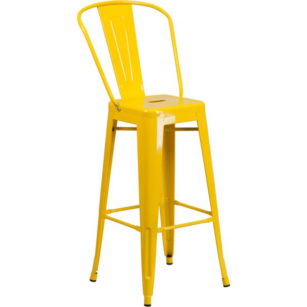 FHFCH3132030GBYLGG Flash Furniture 30'' High Indoor-Outdoor Barstool with Back