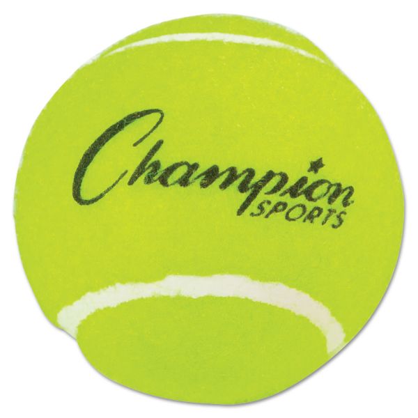 CSITB3 Champion Sports Tennis Balls, 2 1/2" Diameter, Rubber, Yellow, 3/Pack