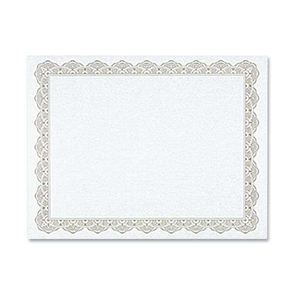 GEO39451 Geographics Parchment Paper Certificates, 8-1/2 x 11, Optima Gold Border, 25/Pack