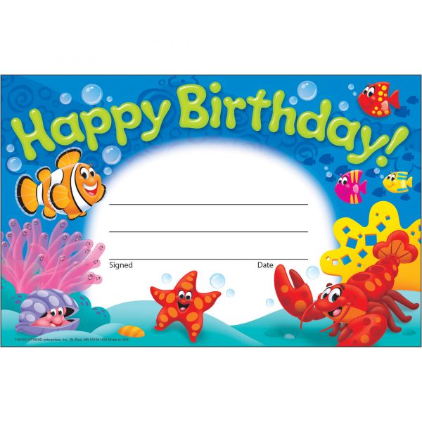 TEP81055 Trend Happy Birthday! Sea Buddies Recognition Awards