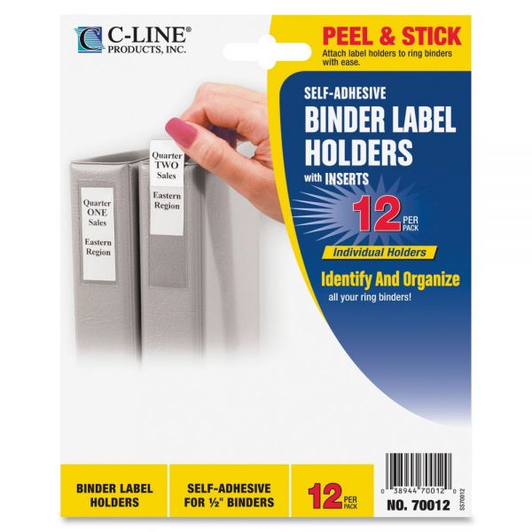 CLI70012 C-Line Self-Adhesive Binder Label Holder