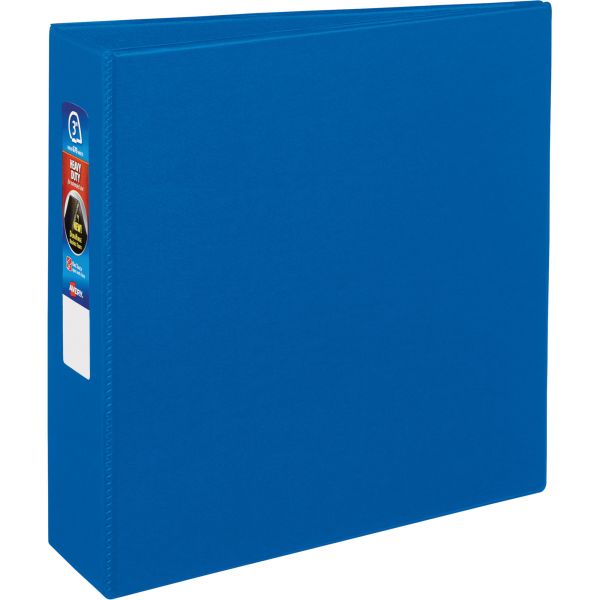 AVE79883 Avery Heavy-Duty 3-Ring Binder with One Touch EZD Rings, 3" Capacity, Blue
