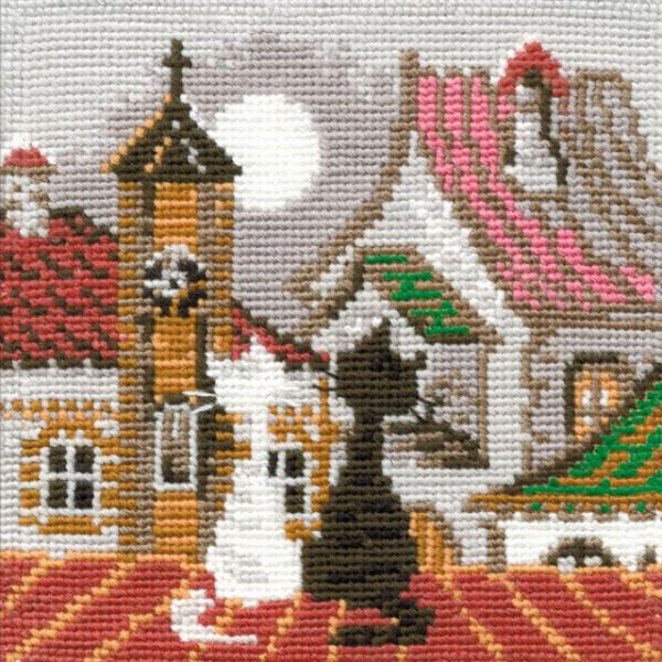 NOTM105393 City & Cats Spring Counted Cross Stitch Kit