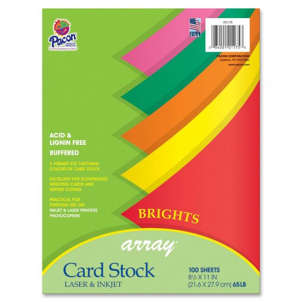 PAC101175 Pacon Array Printable Colored Card Stock