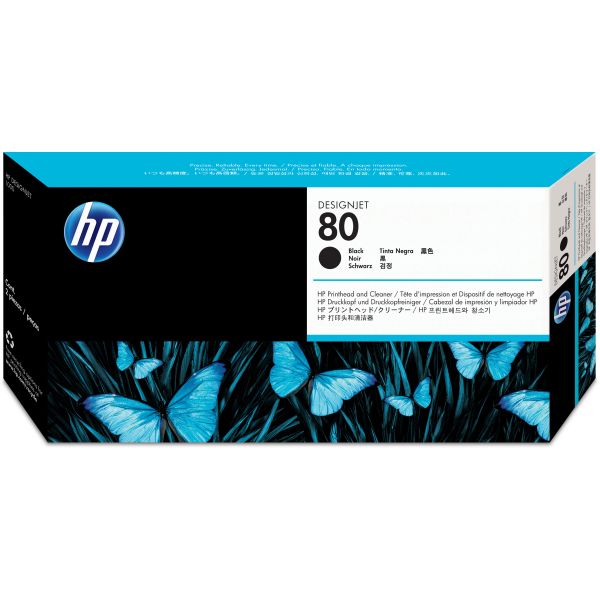 HEWC4820A HP 80, (C4820A) Black Printhead & Cleaner